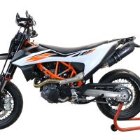 Escape compatível com Ktm Enduro 690 R 2021-2024, Furore Evo4 Nero, Escape homologado, legal para mercados NÃO europeus, incluindo tubo de ligação e db killer removível 