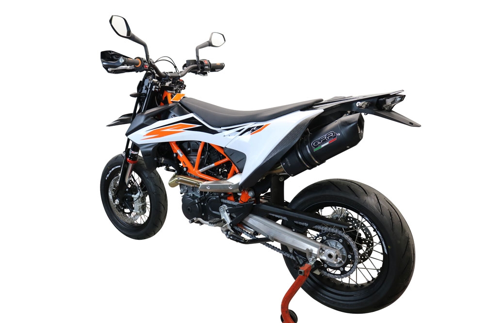 Escape compatível com Ktm Enduro 690 R 2021-2024, Furore Evo4 Nero, Escape homologado, legal para mercados NÃO europeus, incluindo tubo de ligação e db killer removível 