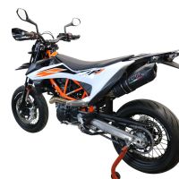 Escape compatível com Ktm Enduro 690 R 2021-2024, Furore Evo4 Nero, Escape homologado, legal para mercados NÃO europeus, incluindo tubo de ligação e db killer removível 