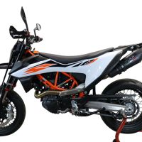 GPR escape compatível com  Ktm Enduro 690 R 2021-2024, New Grand Prix Evo Black Titanium, Escape legal, aprovado, com db killer removível, tubo de conexão e conversor catalítico 
