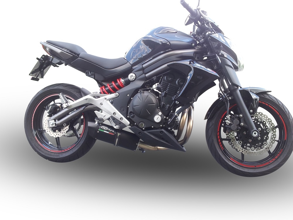 Escape compatível com Kawasaki Er 6 N - F 2012-2016, Furore Nero, Sistema homologado,legal, linha completa, incluindo db killer removível mais coletor 