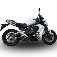 GPR escape compatível com  Kawasaki Er 6 N - F  2012-2016, New Grand Prix Evo Poppy, Sistema homologado com catalisador linha completa, silencioso mais coletor 