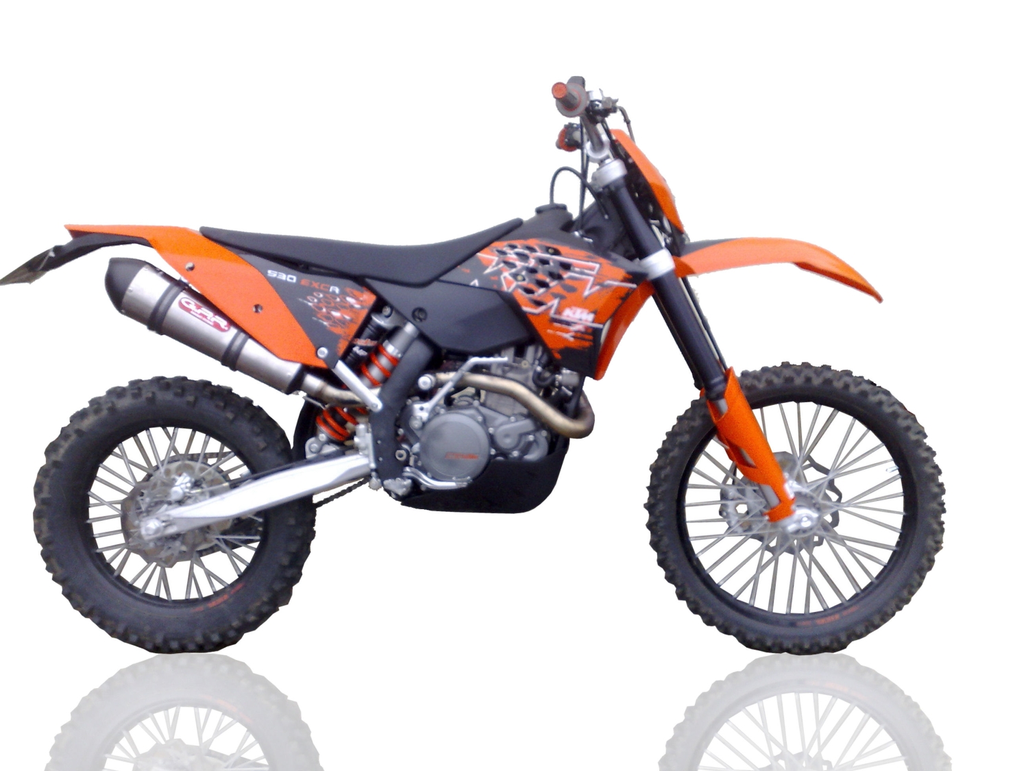 GPR escape compatível com  Ktm XCW 400 2012-2016, New Grand Prix Evo Titanium, Escape legal, homologado, silenciador com db killer removível e tubo de ligação específico 