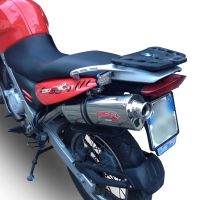 Escape compatível com Bmw F 650 Gs 2004-2013, Trioval, Escape legal, homologado, silenciador com db killer removível e tubo de ligação específico 