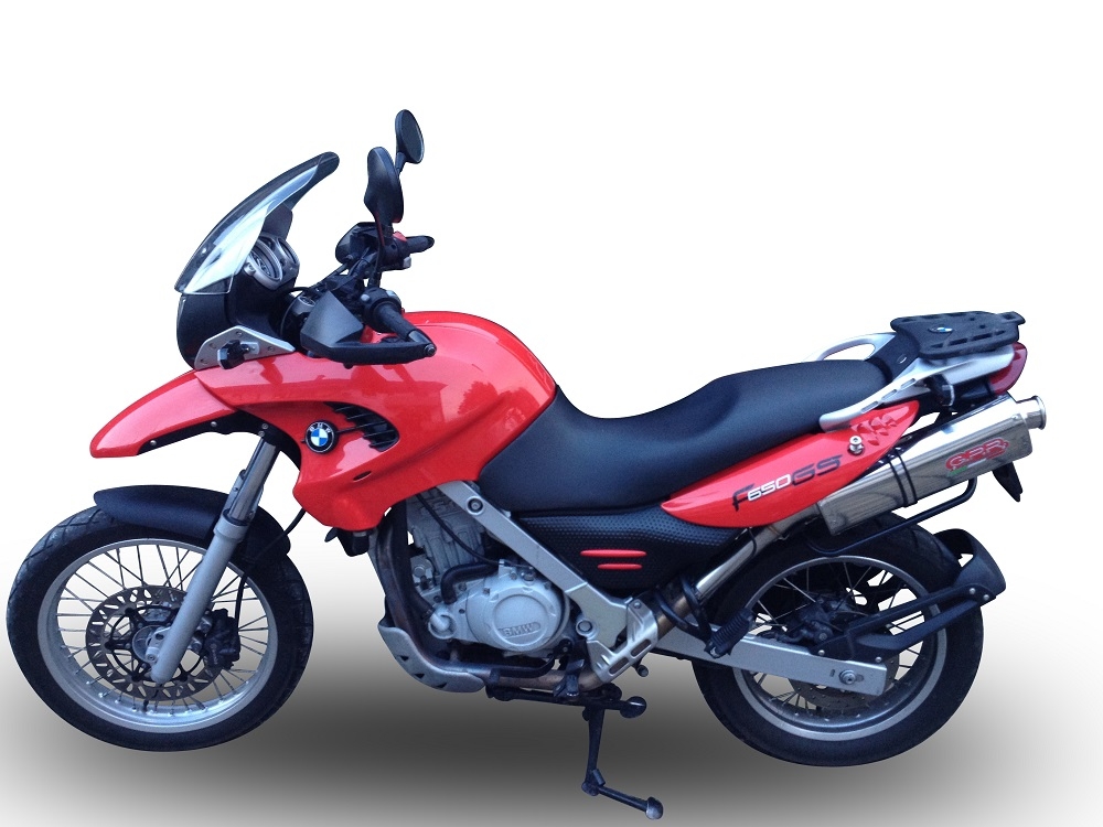 Escape compatível com Bmw F 650 Gs 2004-2013, Trioval, Escape legal, homologado, silenciador com db killer removível e tubo de ligação específico 