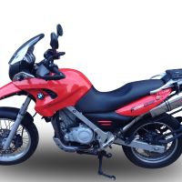 Escape compatível com Bmw F 650 Gs 2004-2013, Trioval, Escape legal, homologado, silenciador com db killer removível e tubo de ligação específico 