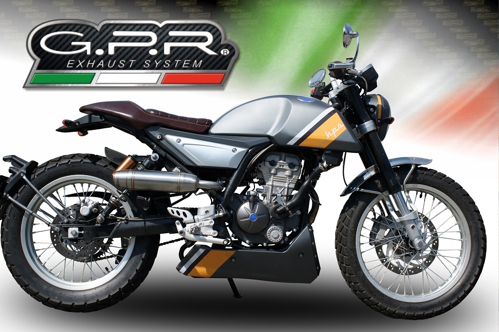 Escape compatível com F.B. Mondial Sport Classic 125 -Pagani 1948 2021-2023, Deeptone Inox, Escape Racing, linha completa, fornecido com coletor específico, artigo sem homologação 