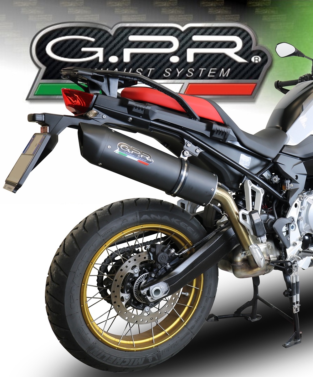 Escape compatível com Bmw F 750 Gs 2018-2020, Furore Evo4 Nero, Escape legal, homologado, silenciador com db killer removível e tubo de ligação específico 