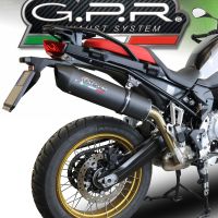 Escape compatível com Bmw F 750 Gs 2018-2020, Furore Evo4 Nero, Escape legal, homologado, silenciador com db killer removível e tubo de ligação específico 