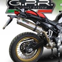 Escape compatível com Bmw F 750 Gs 2018-2020, Satinox, Escape legal, homologado, silenciador com db killer removível e tubo de ligação específico 