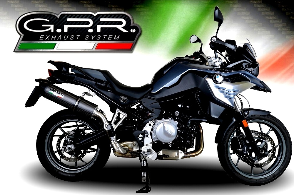 Escape compatível com Bmw F 750 Gs 2018-2020, Furore Evo4 Nero, Escape legal, homologado, silenciador com db killer removível e tubo de ligação específico 