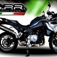 Escape compatível com Bmw F 750 Gs 2018-2020, Furore Evo4 Nero, Escape legal, homologado, silenciador com db killer removível e tubo de ligação específico 