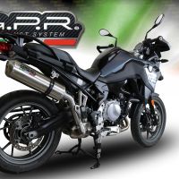 Escape compatível com Bmw F 750 Gs 2018-2020, Satinox, Escape legal, homologado, silenciador com db killer removível e tubo de ligação específico 