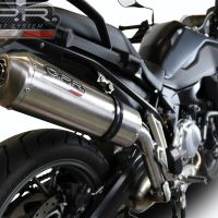 Escape compatível com Bmw F 750 Gs 2018-2020, Satinox, Escape legal, homologado, silenciador com db killer removível e tubo de ligação específico 
