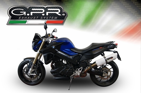 Escape compatível com Bmw F 800 R 2015-2016, Albus Ceramic, Escape legal, homologado, silenciador com db killer removível e tubo de ligação específico 