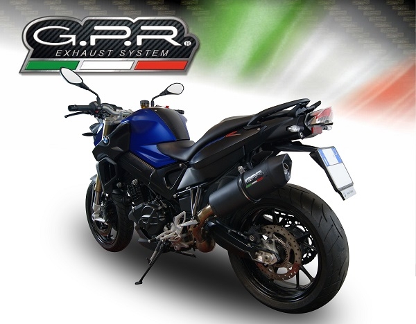 Escape compatível com Bmw F 800 R 2009-2014, Furore Nero, Escape legal, homologado, silenciador com db killer removível e tubo de ligação específico 