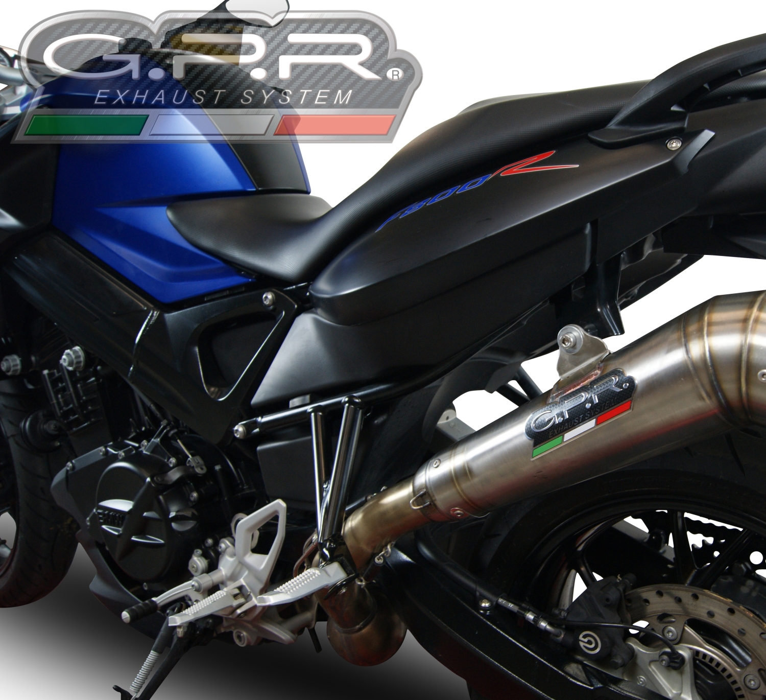 Escape compatível com Bmw F 800 R 2017-2019, Powercone Evo, Escape legal, homologado, silenciador com db killer removível e tubo de ligação específico 