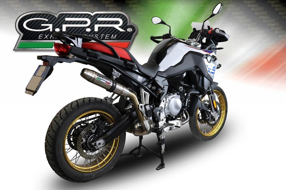 Escape compatível com Bmw F 850 Gs -Adventure 2018-2020, Deeptone Inox, Escape legal, homologado, silenciador com db killer removível e tubo de ligação específico 