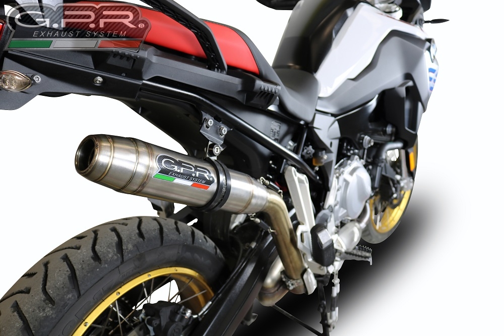 Escape compatível com Bmw F 850 Gs -Adventure 2018-2020, Deeptone Inox, Escape legal, homologado, silenciador com db killer removível e tubo de ligação específico 