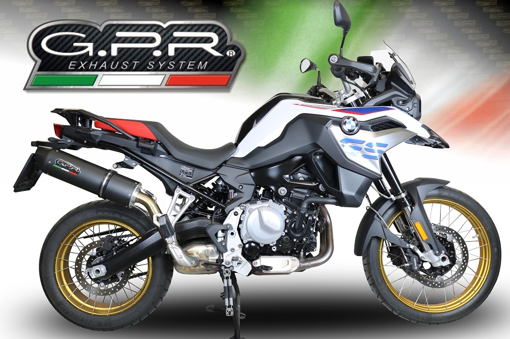 Escape compatível com Bmw F 850 Gs -Adventure 2021-2024, Furore Evo4 Nero, Escape legal, homologado, silenciador com db killer removível e tubo de ligação específico 