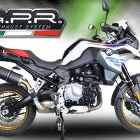 Escape compatível com Bmw F 850 Gs -Adventure 2021-2024, Furore Evo4 Nero, Escape legal, homologado, silenciador com db killer removível e tubo de ligação específico 