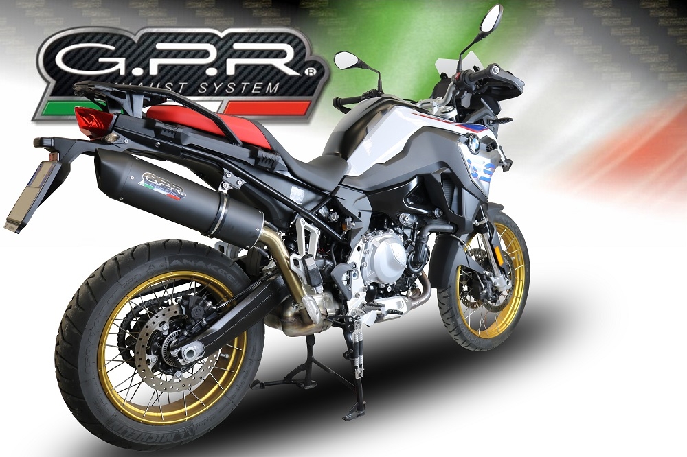 Escape compatível com Bmw F 850 Gs -Adventure 2021-2024, Furore Evo4 Nero, Escape legal, homologado, silenciador com db killer removível e tubo de ligação específico 