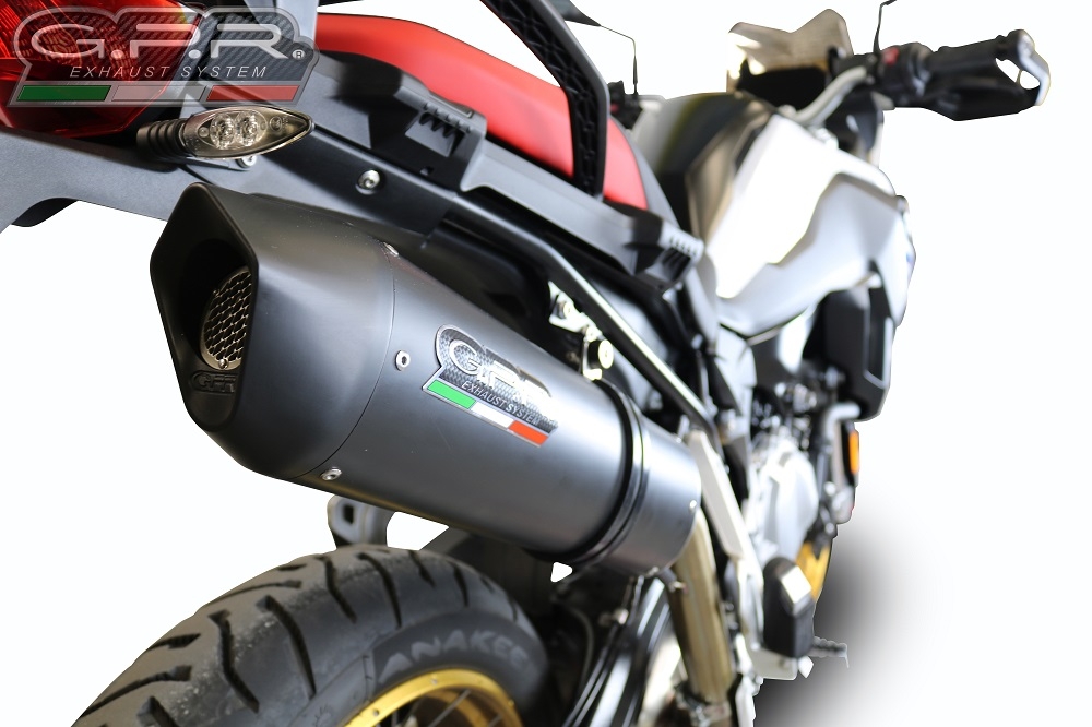 Escape compatível com Bmw F 850 Gs -Adventure 2021-2024, Furore Evo4 Nero, Escape legal, homologado, silenciador com db killer removível e tubo de ligação específico 