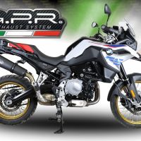 GPR escape compatível com  Bmw F 850 Gs -Adventure 2021-2024, New Grand Prix Evo Black Titanium, Escape legal, homologado, silenciador com db killer removível e tubo de ligação específico 