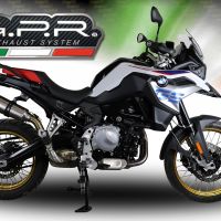 GPR escape compatível com  Bmw F 850 Gs -Adventure 2018-2020, New Grand Prix Evo Titanium, Escape legal, homologado, silenciador com db killer removível e tubo de ligação específico 