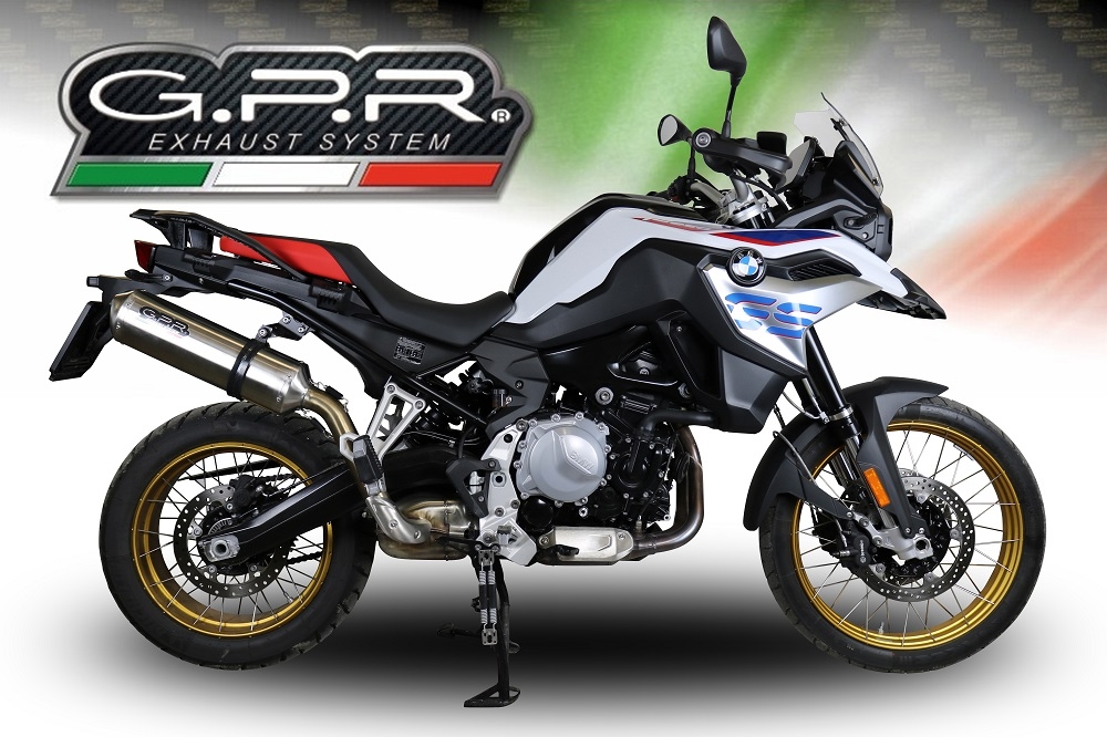 Escape compatível com Bmw F 850 Gs -Adventure 2021-2024, Satinox , Escape legal, homologado, silenciador com db killer removível e tubo de ligação específico 