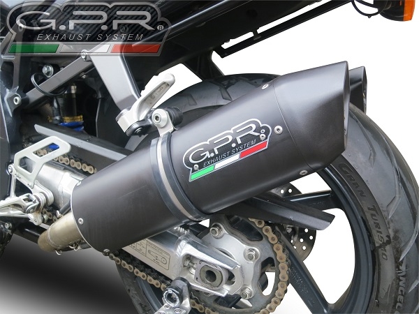 Escape compatível com Aprilia Sl -Falco 1000 2000-2004, Furore Nero, Par de silenciosos de escape homologadas, com db killer removível e tubos de ligação específicos 
