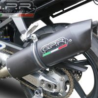 Escape compatível com Aprilia Sl -Falco 1000 2000-2004, Furore Nero, Par de silenciosos de escape homologadas, com db killer removível e tubos de ligação específicos 