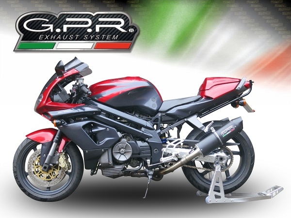 Escape compatível com Aprilia Sl -Falco 1000 2000-2004, Furore Nero, Par de silenciosos de escape homologadas, com db killer removível e tubos de ligação específicos 