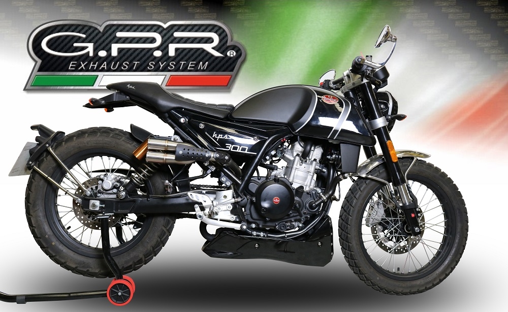 Escape compatível com F.B. Mondial Hps 300 Pagani 2021-2022, F205, Escape legal, homologado, silenciador com db killer removível e tubo de ligação específico 