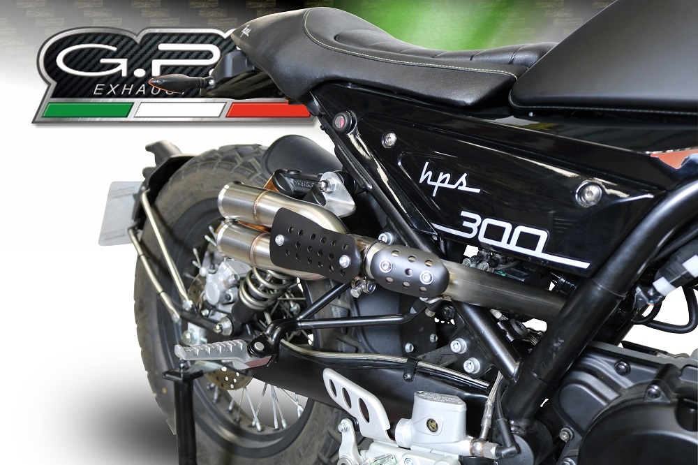 Escape compatível com F.B. Mondial Hps 300 Pagani 2021-2022, F205, Escape legal, homologado, silenciador com db killer removível e tubo de ligação específico 