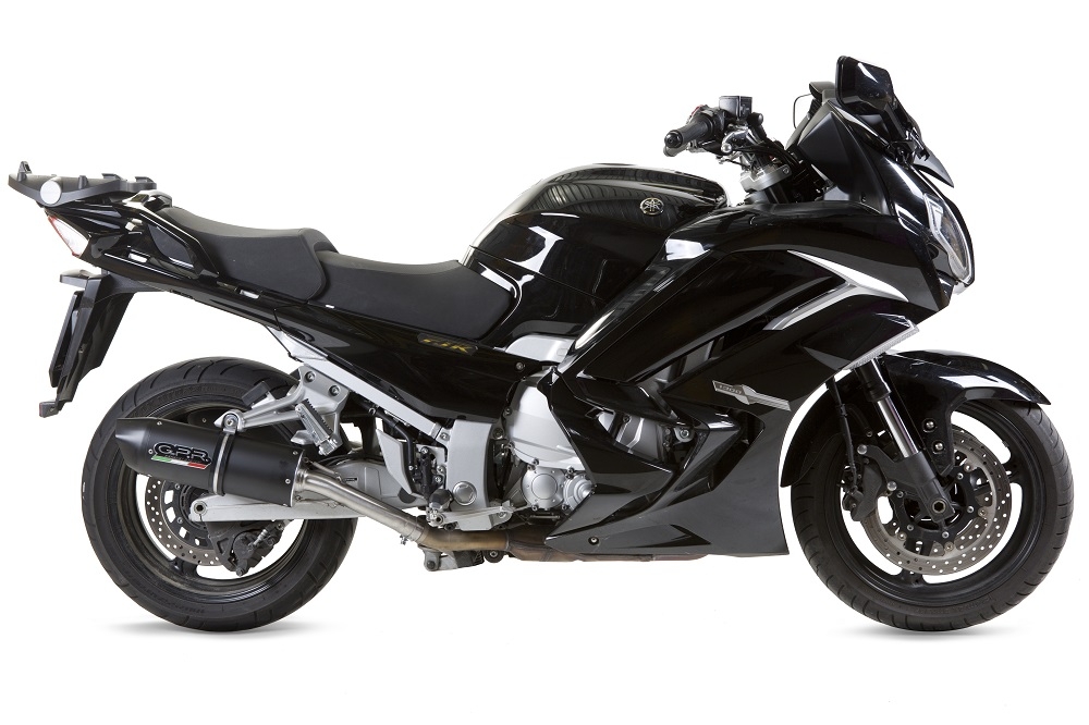Escape compatível com Yamaha Fjr 1300 2017-2020, Furore Evo4 Nero, Par de silenciosos de escape homologadas, com db killer removível e tubos de ligação específicos 