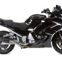 Escape compatível com Yamaha Fjr 1300 2017-2020, Furore Evo4 Nero, Par de silenciosos de escape homologadas, com db killer removível e tubos de ligação específicos 