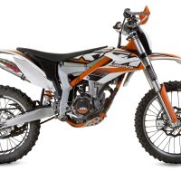 Escape compatível com Ktm Freeride 350 4T 2012-2017, Deeptone Inox, Par de silenciosos de escape homologadas, com db killer removível e tubos de ligação específicos 