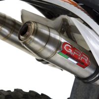 Escape compatível com Ktm Freeride 350 4T 2012-2017, Deeptone Inox, Par de silenciosos de escape homologadas, com db killer removível e tubos de ligação específicos 