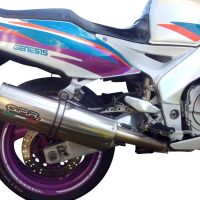 Escape compatível com Yamaha Fzr 1000 Ex-Up 1989-1990, Trioval, Escape legal, homologado, silenciador com db killer removível e tubo de ligação específico 