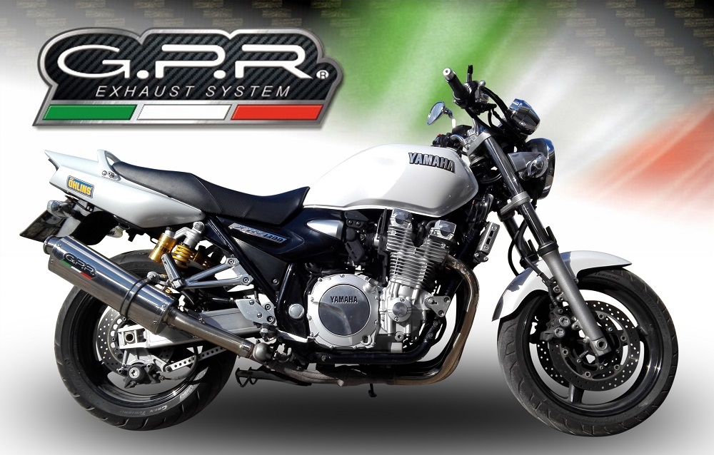 Escape compatível com Yamaha Xjr 1300 2007-2017, Trioval, Escape legal, homologado, silenciador com db killer removível e tubo de ligação específico 