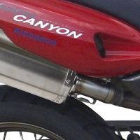 Escape compatível com Cagiva Gran Canyon 1998-2000, Furore Nero, Par de silenciosos de escape homologadas, com db killer removível e tubos de ligação específicos 