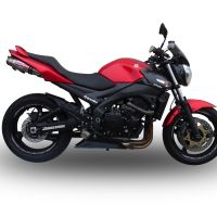 Escape compatível com Suzuki Gsr 600 2006-2011, Deeptone Inox, Par de silenciosos de escape homologadas, com db killer removível e tubos de ligação específicos 