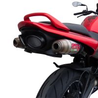Escape compatível com Suzuki Gsr 600 2006-2011, Deeptone Inox, Par de silenciosos de escape homologadas, com db killer removível e tubos de ligação específicos 