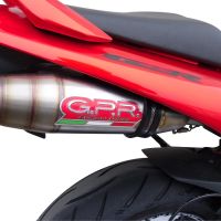 Escape compatível com Suzuki Gsr 600 2006-2011, Deeptone Inox, Par de silenciosos de escape homologadas, com db killer removível e tubos de ligação específicos 