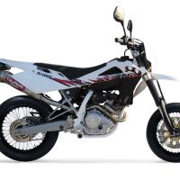 Escape compatível com Husqvarna Smr 125 4T 2010-2013, Powercone Evo, Escape legal, homologado, silenciador com db killer removível e tubo de ligação específico 