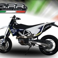 Escape compatível com Husqvarna Supermoto 701 USA Market only 2021-2024, Furore Evo4 Poppy, Escape homologado, legal para mercados NÃO europeus, incluindo tubo de ligação e db killer removível 