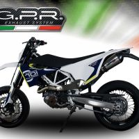 GPR escape compatível com  Husqvarna Enduro 701 USA Market only  2021-2024, New Grand Prix Evo Titanium, Escape homologado, legal para mercados NÃO europeus, incluindo tubo de ligação e db killer removível 