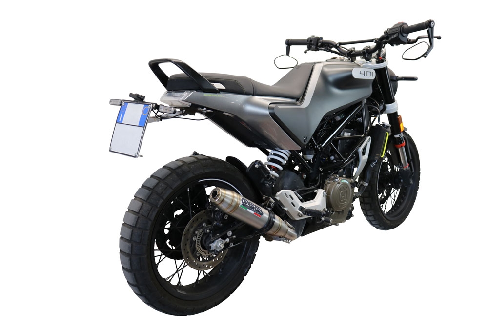 Escape compatível com Husqvarna Svartpilen 401 2021-2023, Deeptone Inox, Escape legal, homologado, silenciador com db killer removível e tubo de ligação específico 