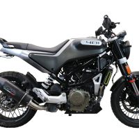 Escape compatível com Husqvarna Svartpilen 401 2020-2020, Furore Evo4 Nero, Escape legal, homologado, silenciador com db killer removível e tubo de ligação específico 
